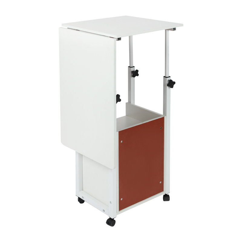 SUNYOU Overbed Table with Wheels-Height Adjustable Over Bed